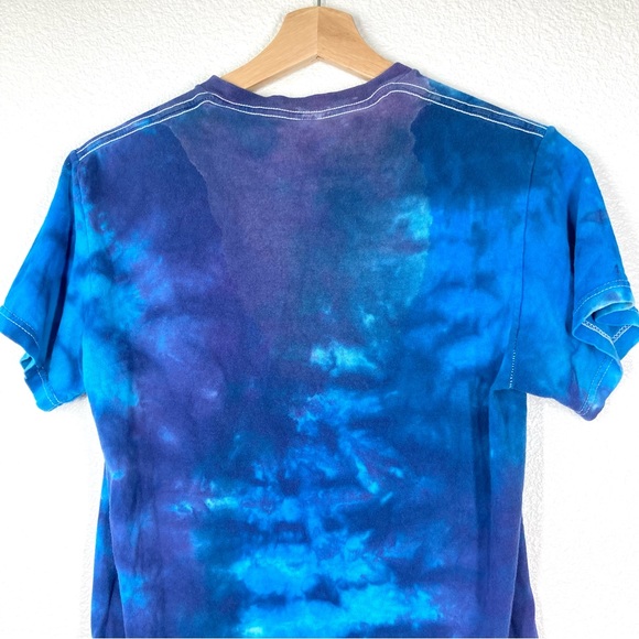Pink Floyd Tie Dye Graphic Band Tee Small Unisex Rock Roll Blue Cotton - Picture 8 of 11
